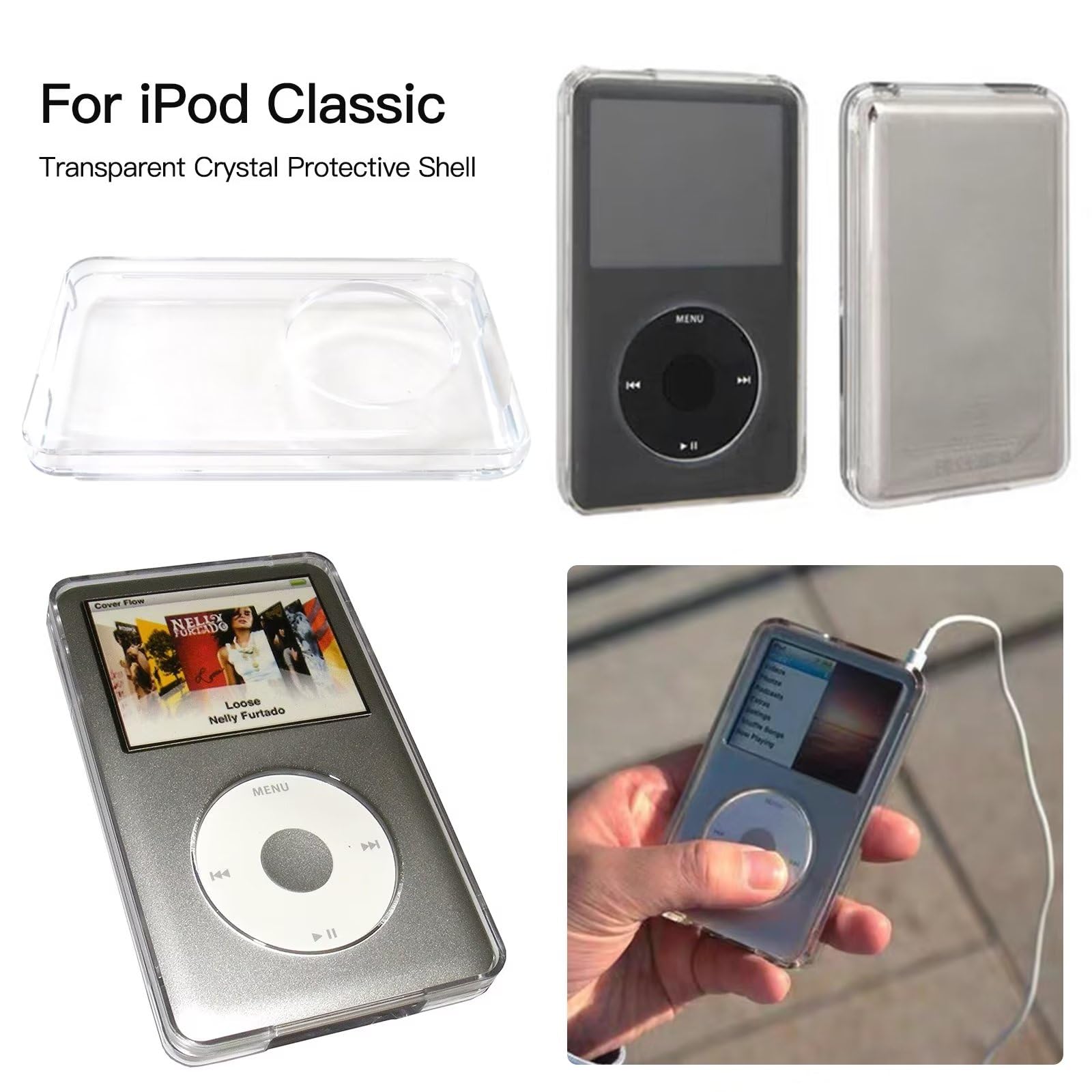 Amazon.com: Transparent Hard Clear Crystal Protective Shell Case