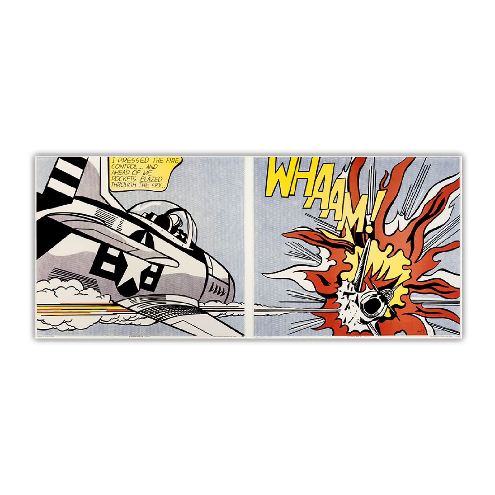 ロイ リキテンスタイン「WHAAM！」ワーム！リトグラフ ポスター 2枚組