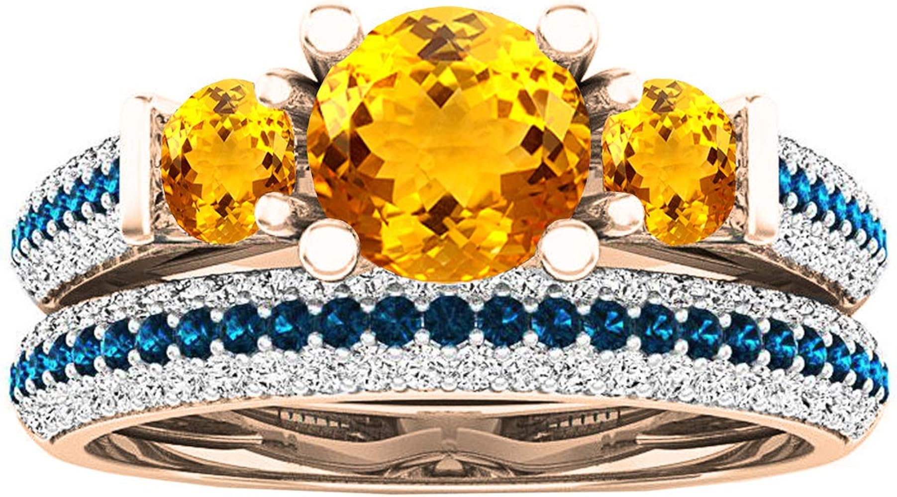 Amazon | Dazzlingrock Collection レディース 18Kローズゴールド