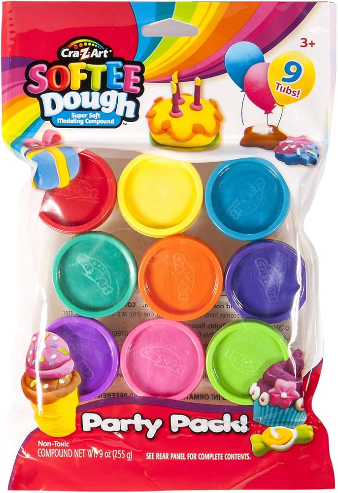 Amazon.com: Softee Dough 9 Pack Cans Party Pack : Toys & Games