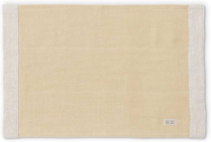 Amazon｜LINEN & BASIC｜バスマット 42×64㎝ リネン100％ 速乾吸水 水