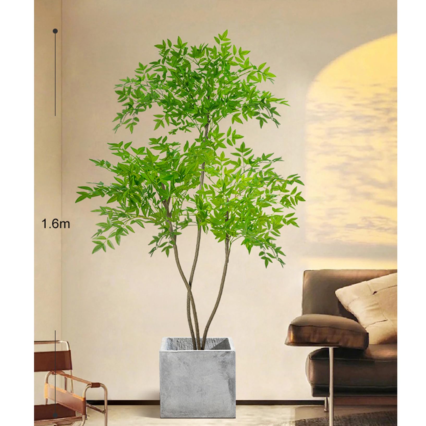 Amazon｜HGJH フェイクグリーン 大型 人工観葉植物 目隠し フェイク