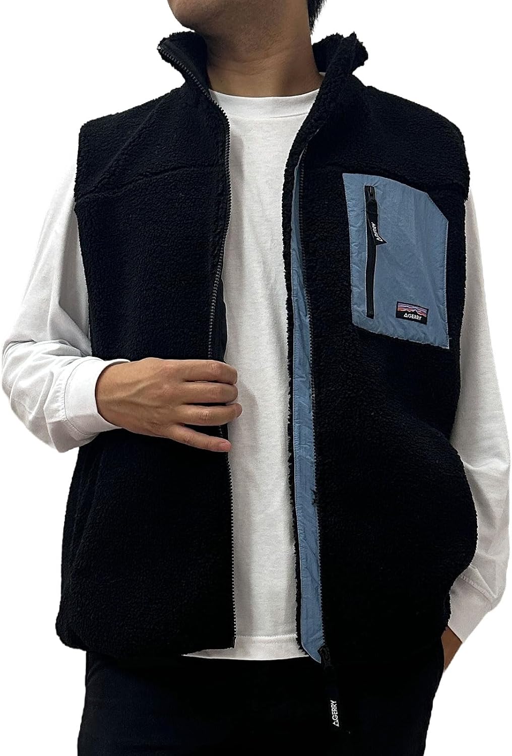 and per se♡フード付きリバーシブル♡ネイビーカモフラージュベスト