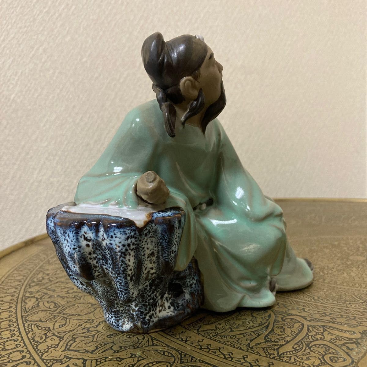 中国 石湾窯 瓢箪に乗っている人物 送料込み250326 Amazon.co.jp: