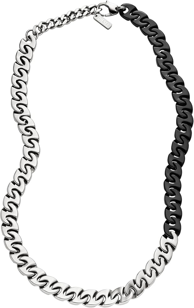 Diesel Men's Two-Tone Stainless Steel Chain Necklace (Model