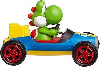 Amazon.com: Mario Kart Jakks Nintendo Yoshi in Blue Mach 8 Vehicle