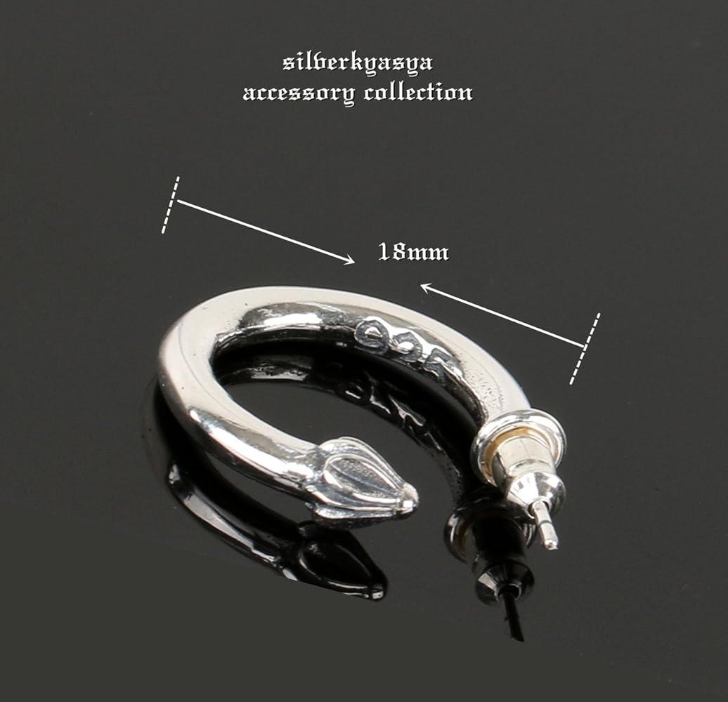 Amazon.co.jp: 「silverKYASYA」シルバー925素材 クロスプレーンフープ