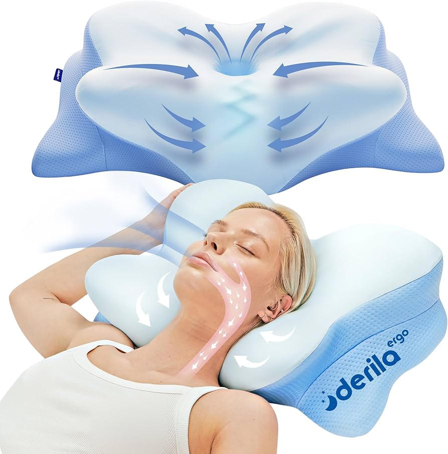 Amazon｜Derila Ergo 頚椎ネックピロー 睡眠用枕 輪郭形状記憶フォーム
