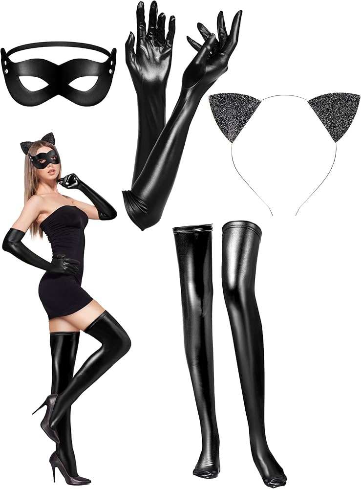 Amazon.com: Zhanmai 4 Pcs Halloween Cat Costume Accessory for