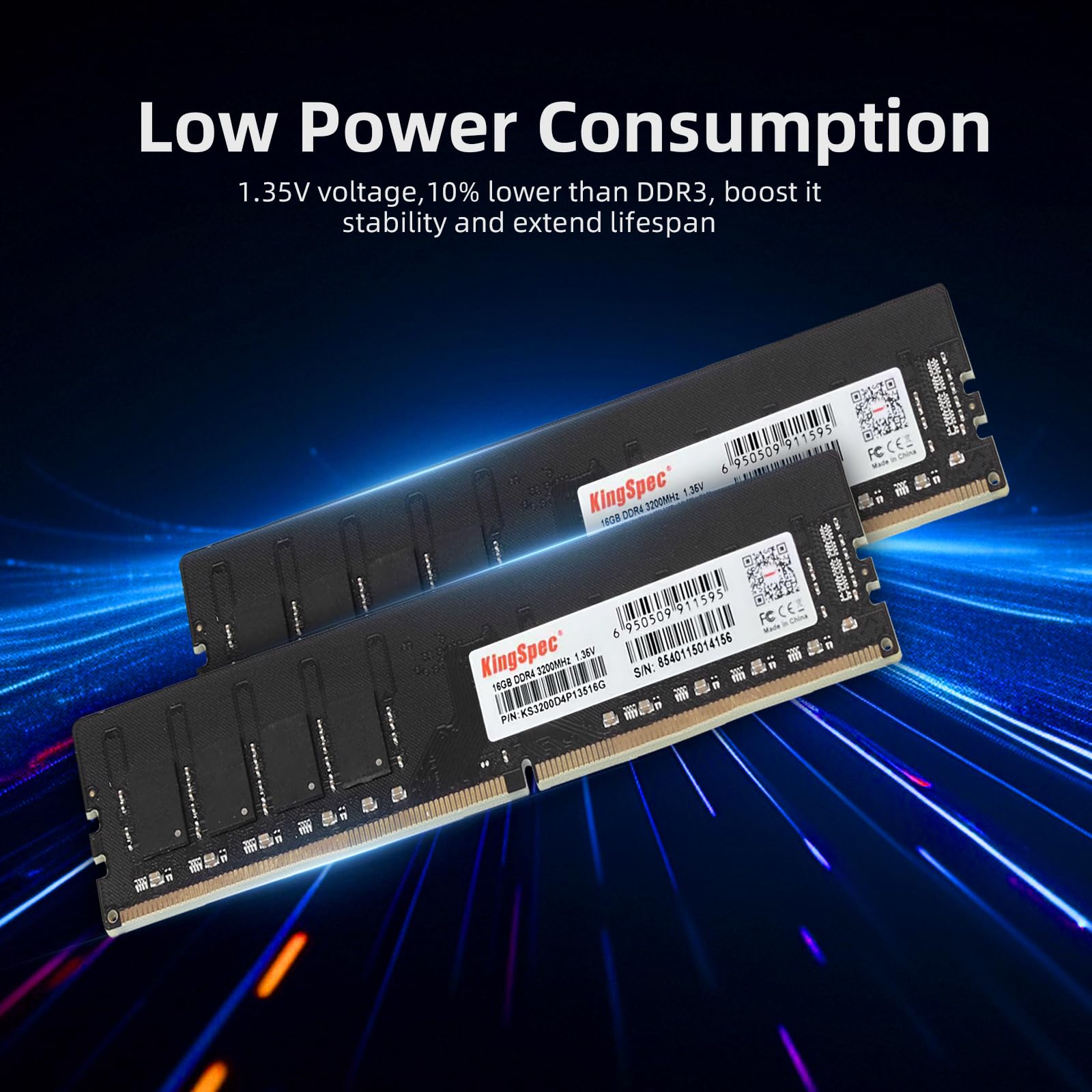 Amazon.co.jp: KingSpec デスクトップPC用 メモリ DDR4 3200 16GB x 2