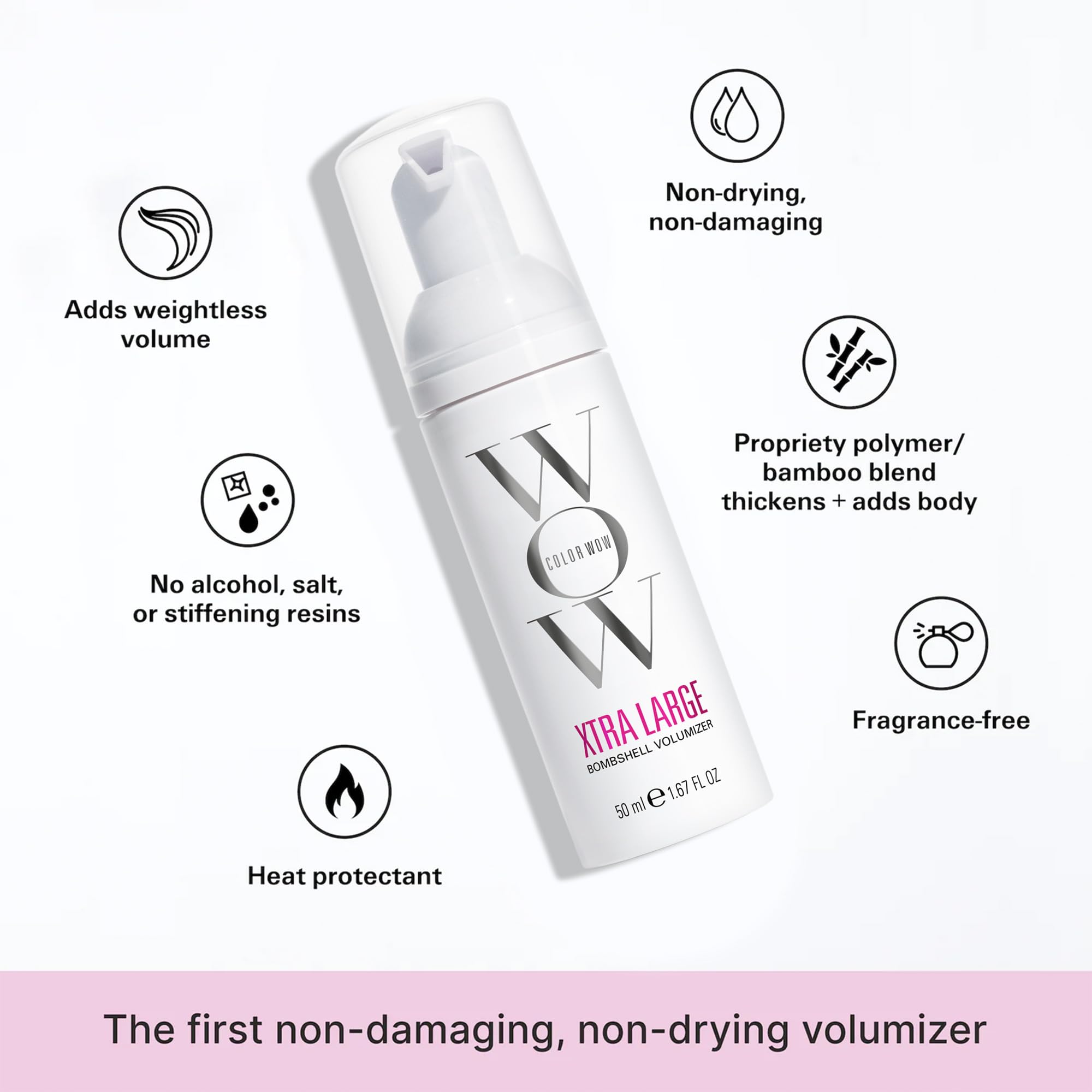 COLOR WOW Xtra Large Bombshell Volumizer – Nova tecnologia sem