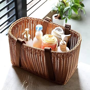 Amazon.co.jp: ピクニックバスケット 買い物カゴ 買い物かご 手提げ