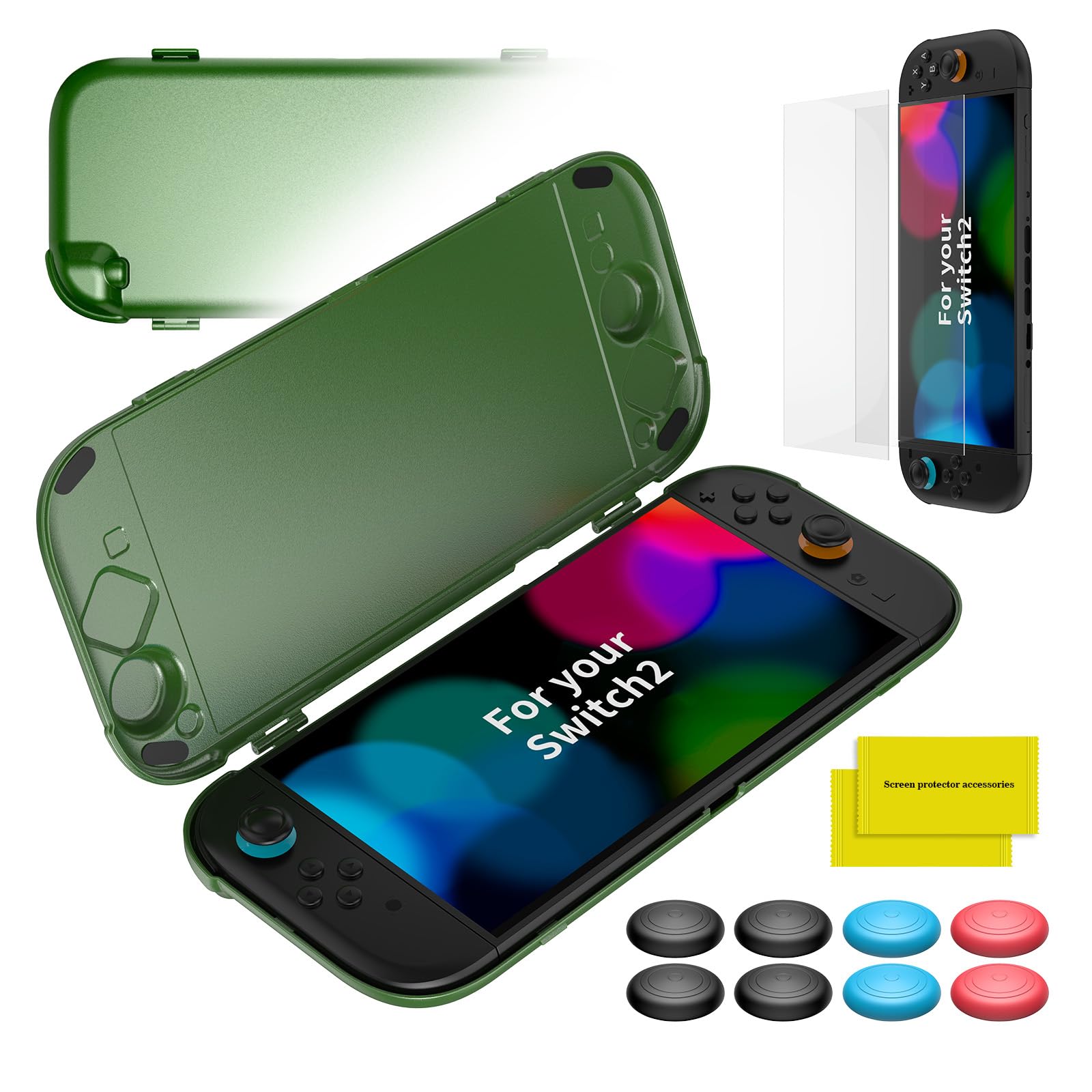 Amazon.co.jp: Switch 2 専用ライトグリーン ハードケース, LuxiSync