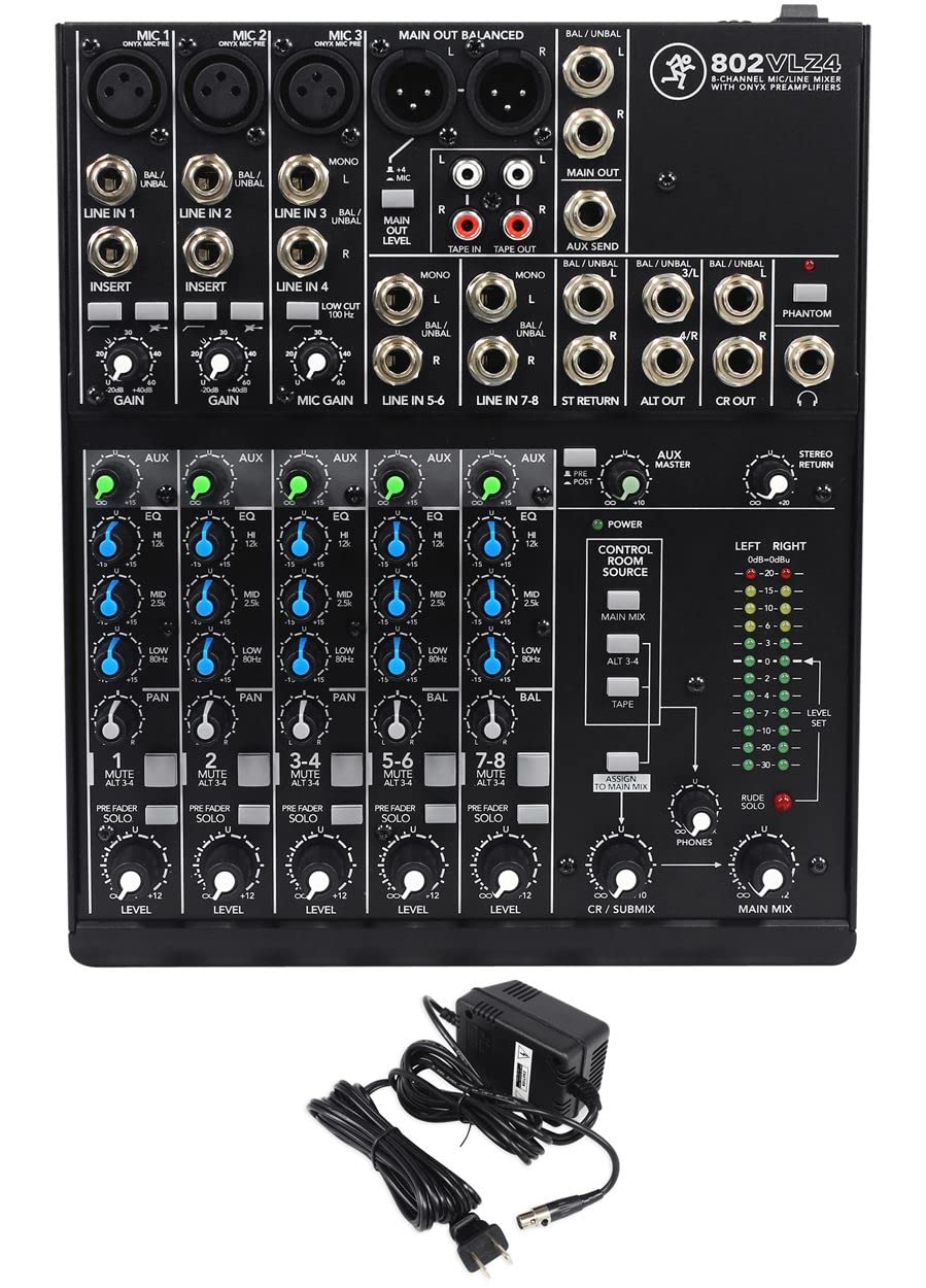 Amazon.com: Mackie 802VLZ4, 8-channel Ultra Compact Mixer with