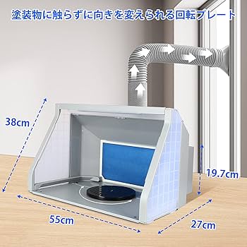 Amazon | 塗装ブース LiBatter スプレーブース 2基フアン搭載 明るさ