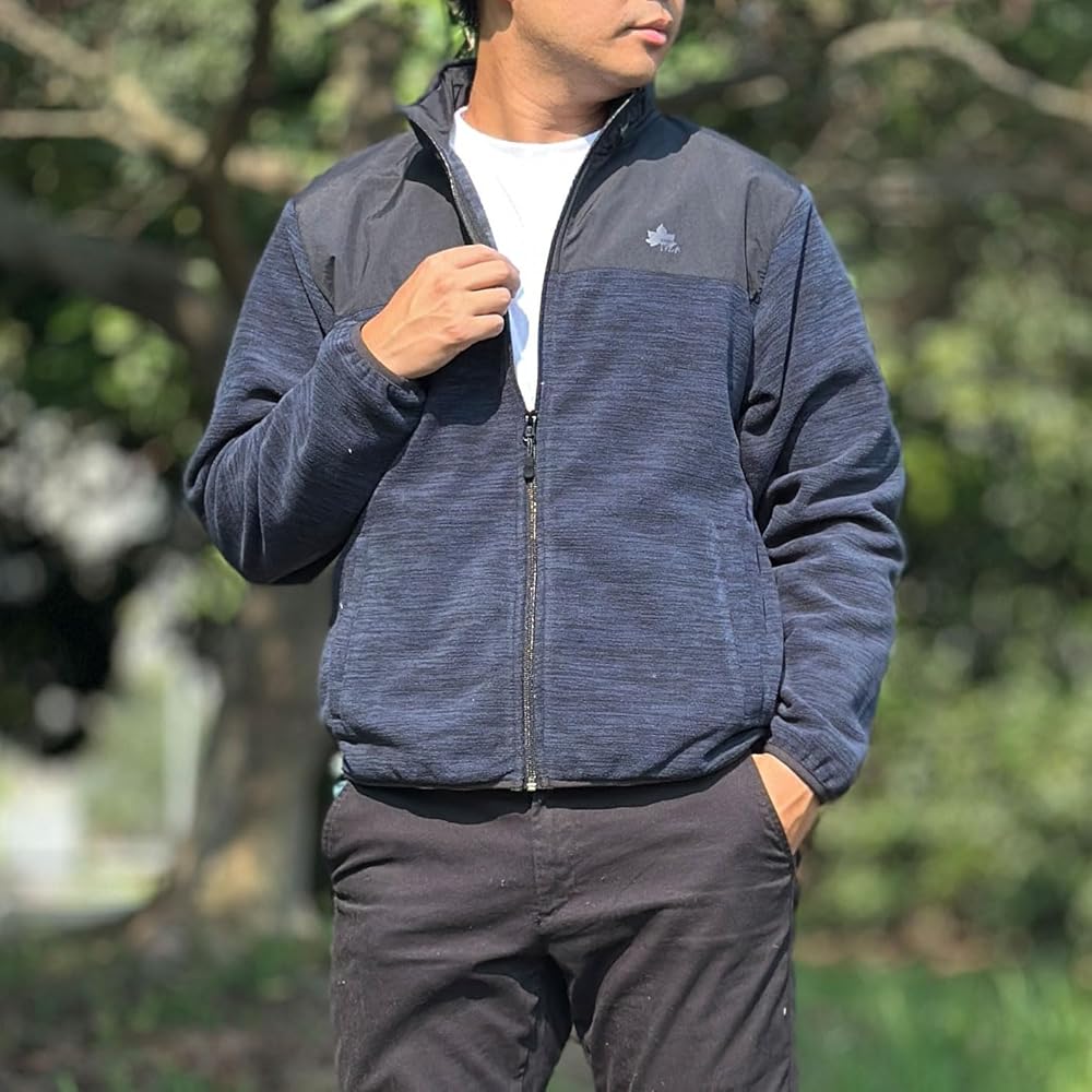 Amazon | [ロゴスパーク] メンズ カチオンフリースフルZIPジャケット M