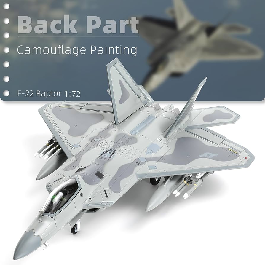 Amazon.com: NUOTIE F22 Raptor 1/72 Diecast Metal Aircraft Model
