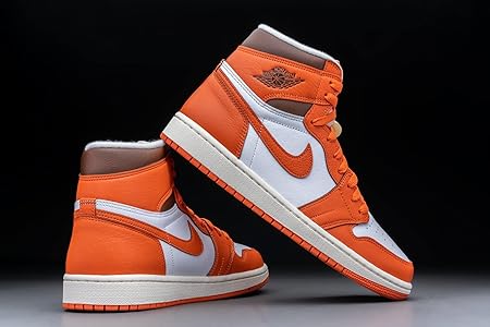 Amazon.com | Air Jordan 1 Retro HI OG - White Starfish Cacao by