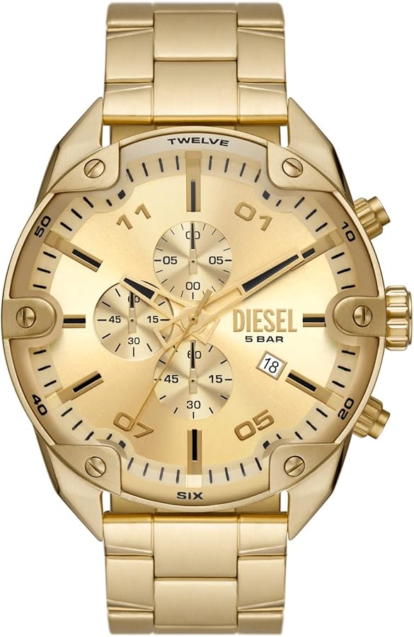 Amazon.com: Diesel Spiked Stainless Steel Chronograph Men's Watch
