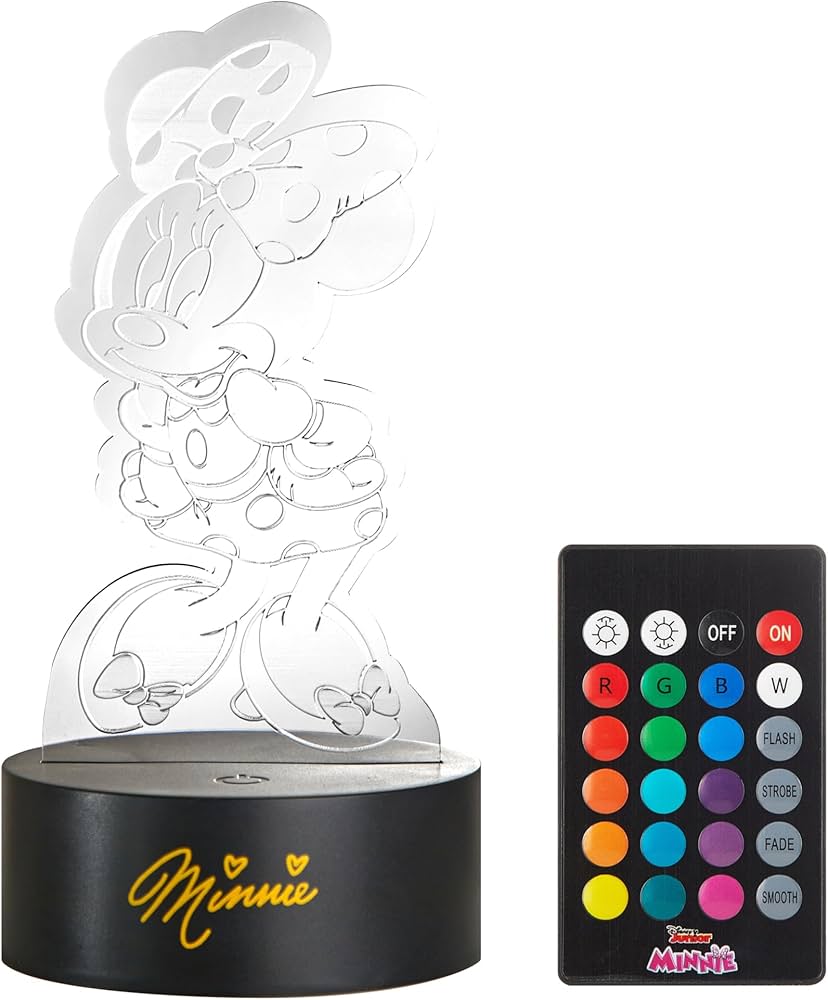 Amazon.com: Idea Nuova Disney Minnie Mouse 3D Acrylic LED Illusion