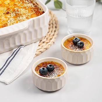 Amazon.com: Ramekin Dish Set of 6, 4 OZ Ramekin for Creme Brulee