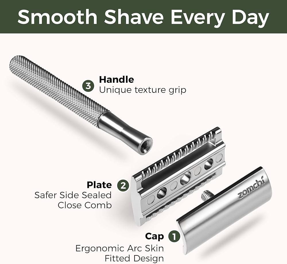 Amazon.com: ZOMCHI Double Edge Safety Razor for Men & Women, Metal