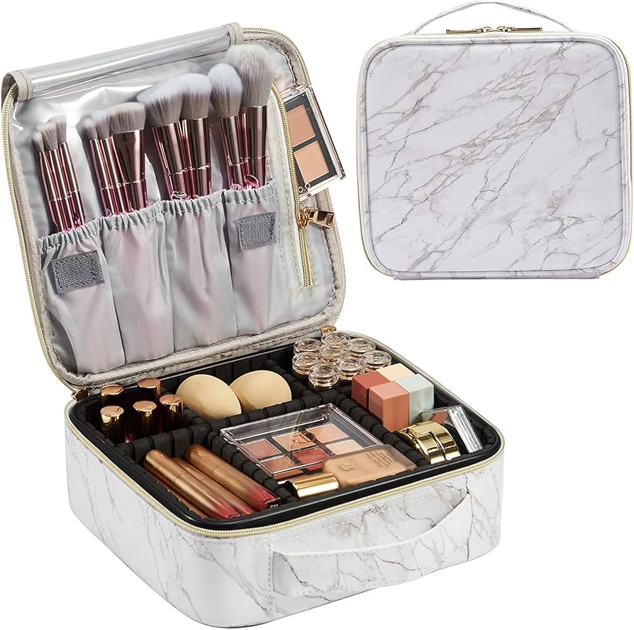 Amazon | Hapilife メイクボックス メイクポーチ 大容量 化粧ポーチ