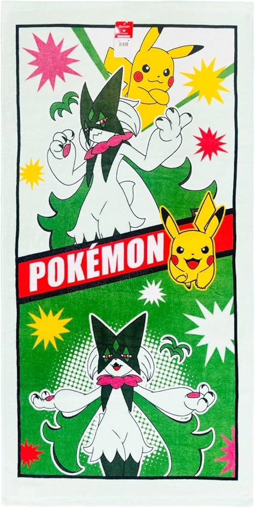 Amazon｜林(Hayashi) バスタオル 約60×120cm ポケモン マスカーニャ