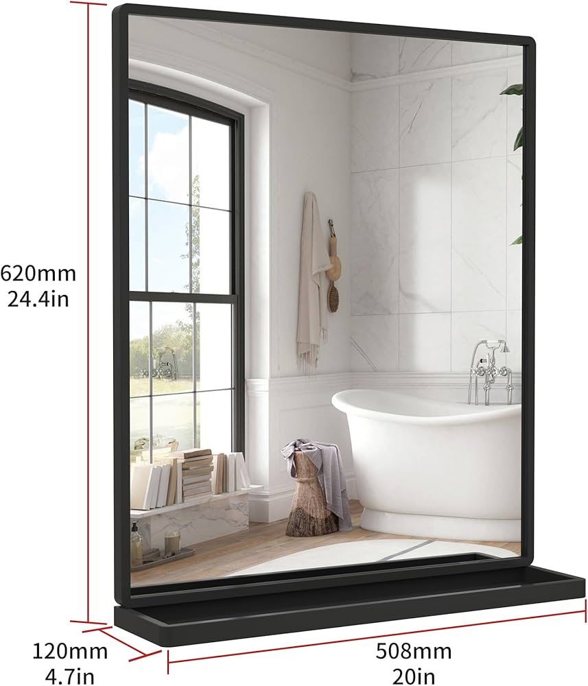 Amazon.com: ANYHI Bathroom Mirrors for Wall, Metal Wall Mirror