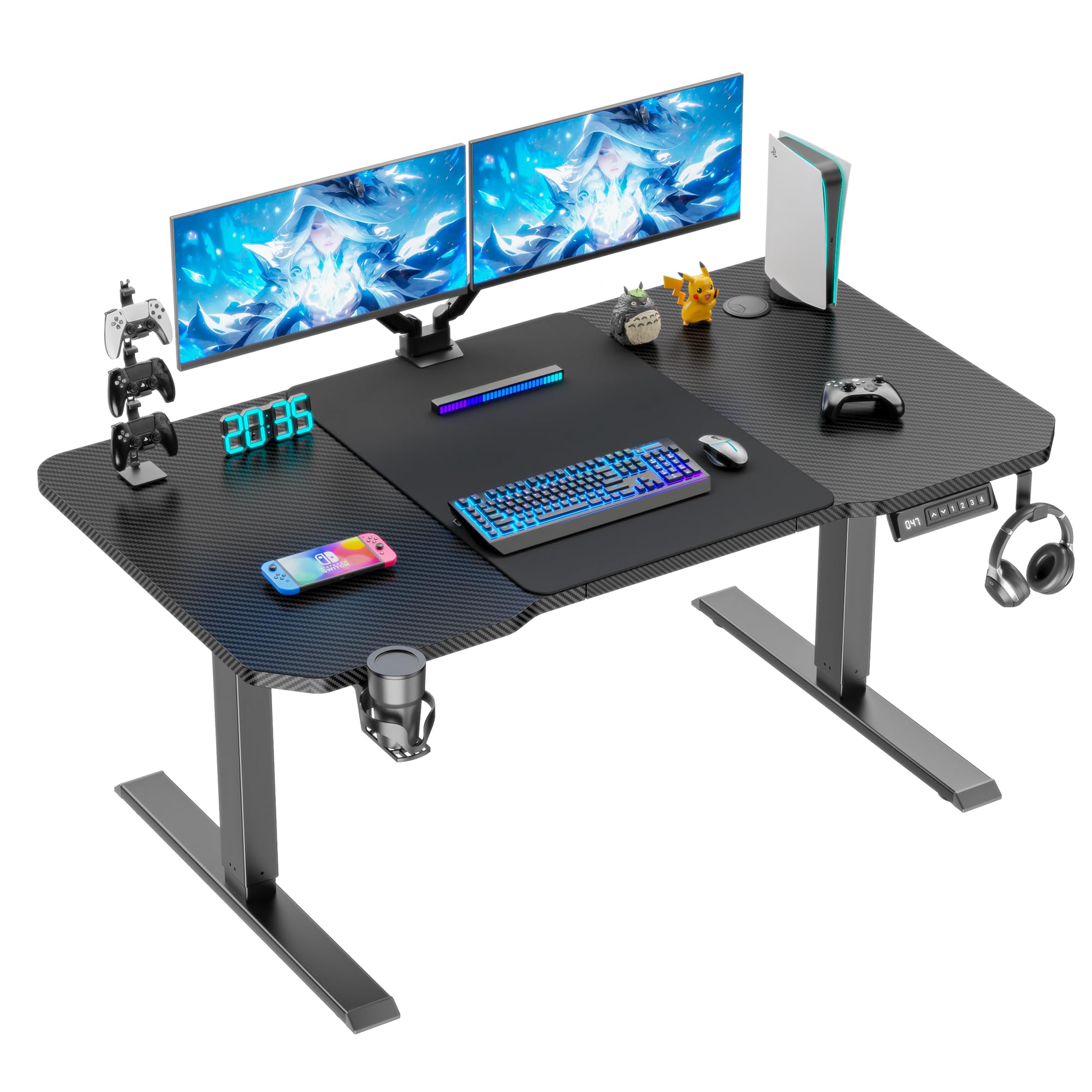 Amazon.co.jp: Alebert(アレベルト) 昇降デスク 電動 昇降式ロー