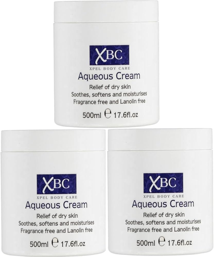 Amazon.com: 3 x 500ml XBC Aqueous Cream Emollient Large Tub Relief