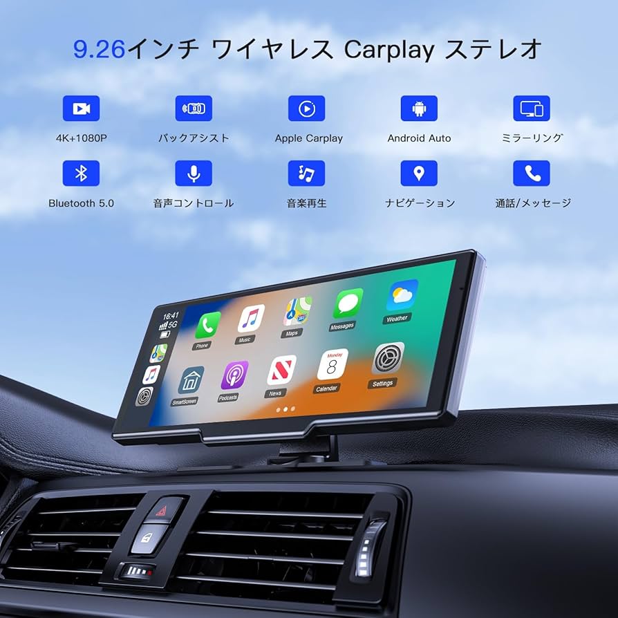 Amazon.co.jp: ディスプレイオーディオ 4Kフロントカメラと1080Pリア