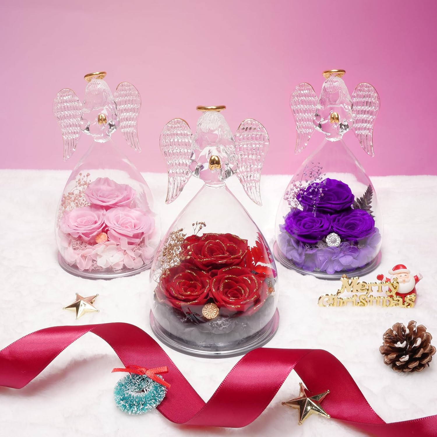 welzo プリザーブドフラワー 薔薇 あじさい 春うらら パープル