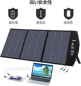 Amazon.co.jp: suaoki ソーラーパネル 120W 折り畳み式 収納型スタンド