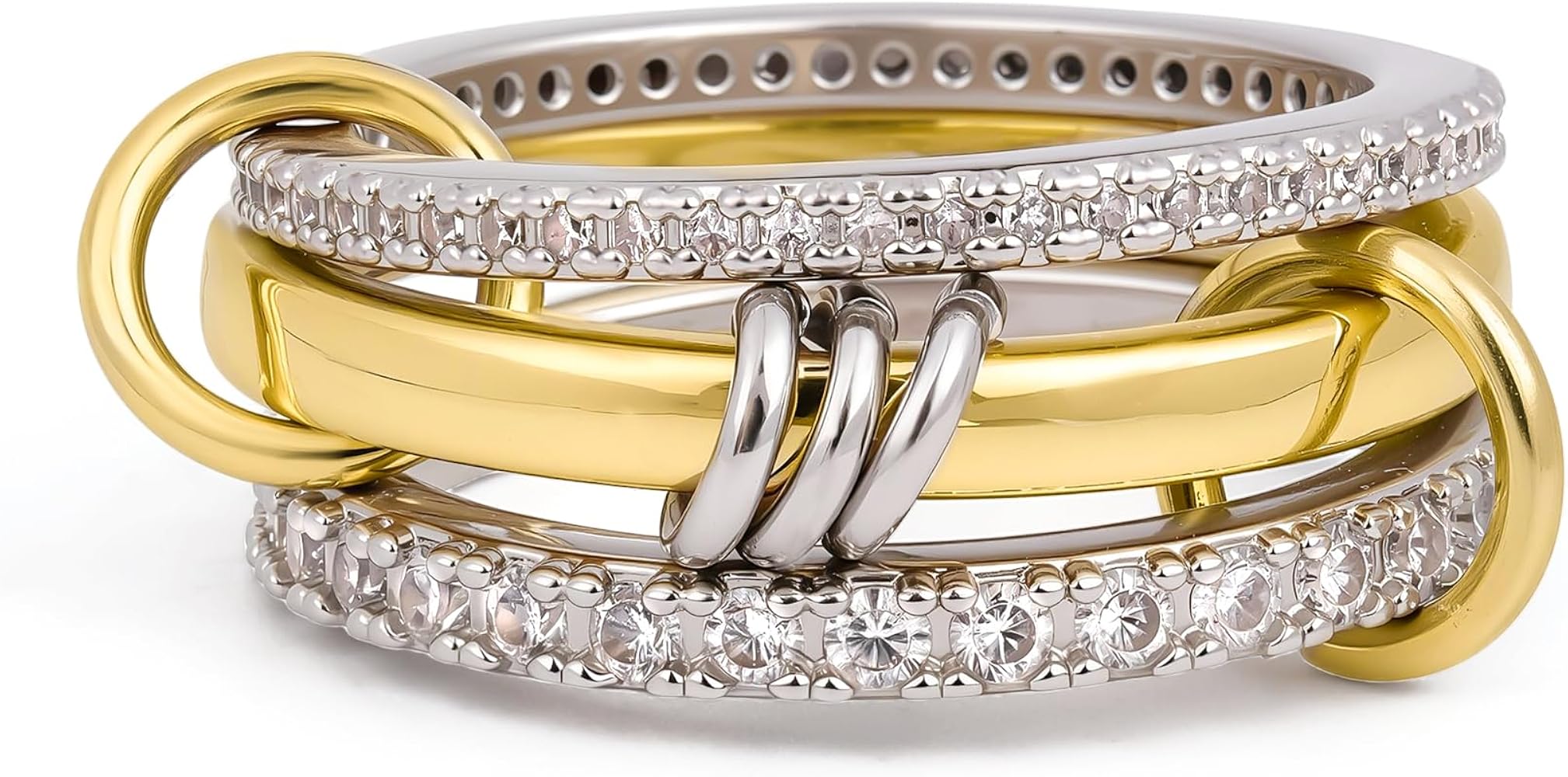 Amazon.com: RAIFIN Stackable Rings for Women Gold Non Tarnish, 18k