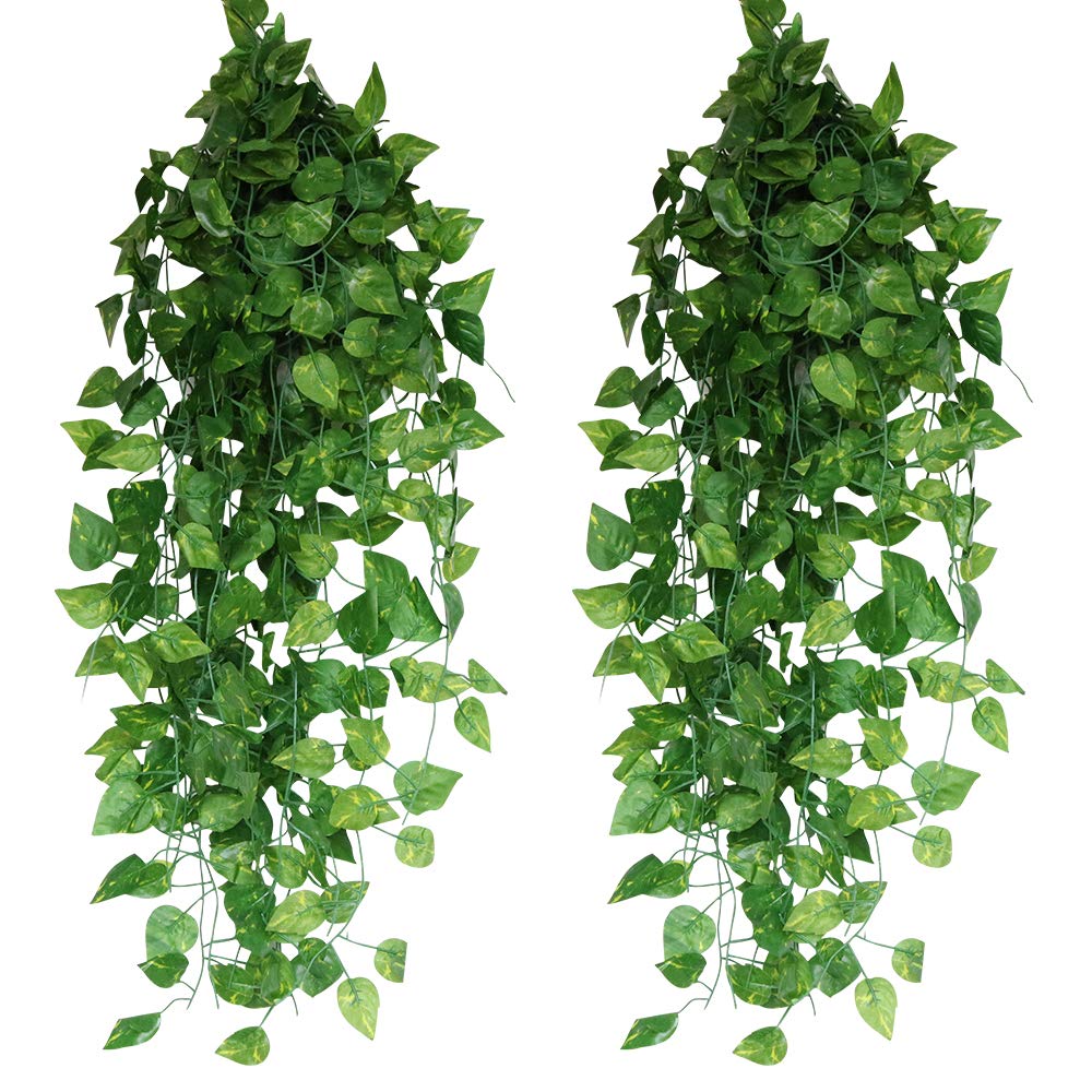 Amazon｜造花グリーン 人工観葉植物 フェイクグリーン 24本入り【Xiaz
