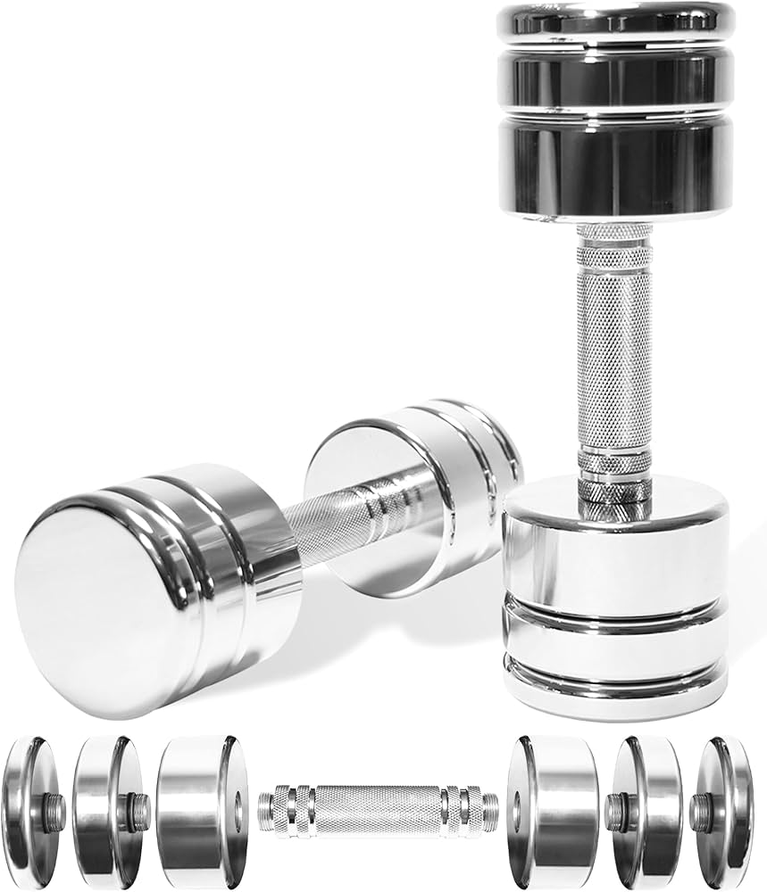 Amazon | STEADY ダンベル 可変式 5kg/7.5kg/10kg/15kg/25kg【クローム