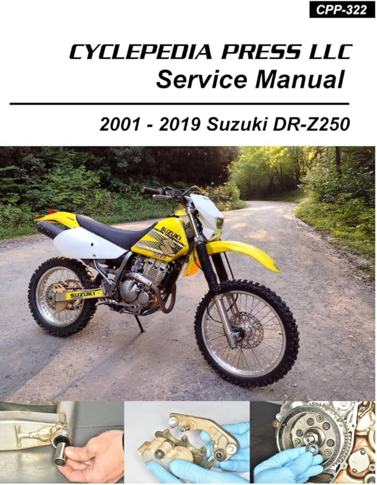 2001-2019 Suzuki DR-Z250 Cyclepedia Printed Motorcycle Service