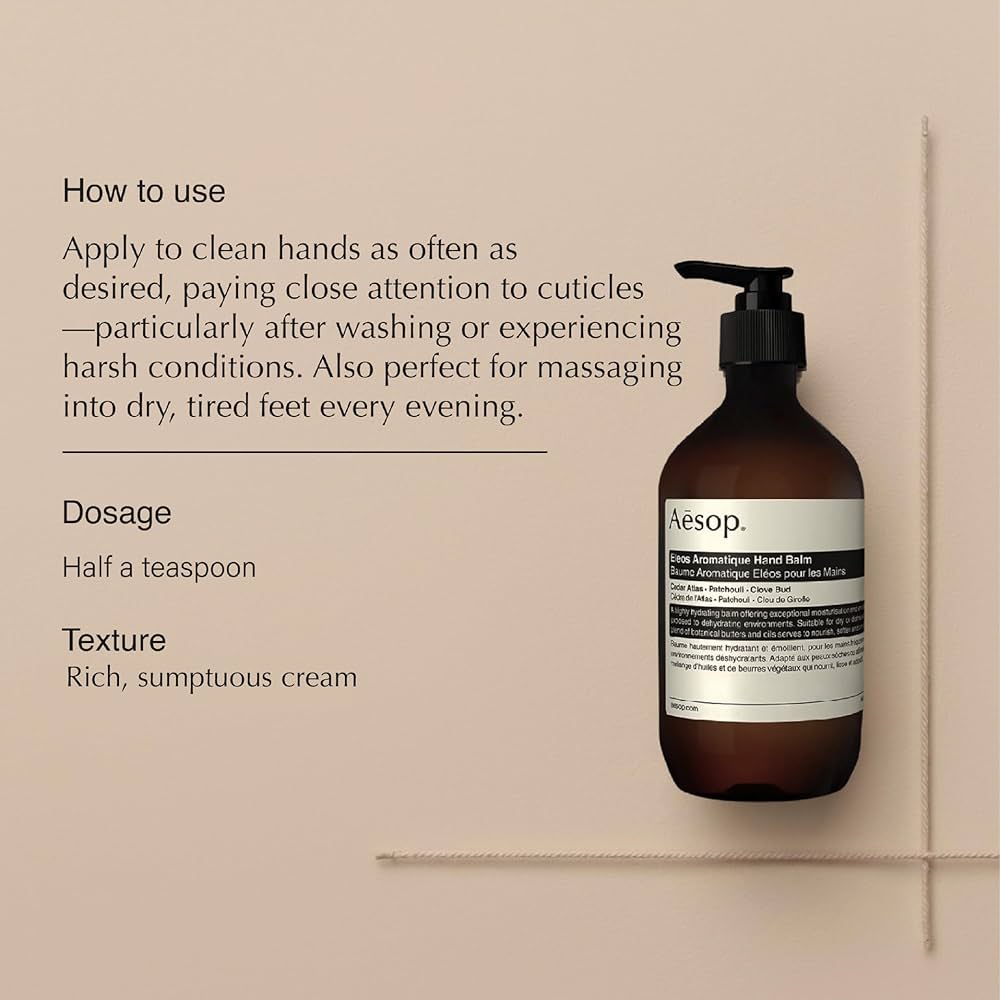 Amazon.com : Aesop Eleos Aromatique Hand Balm | Hydrating Balm For