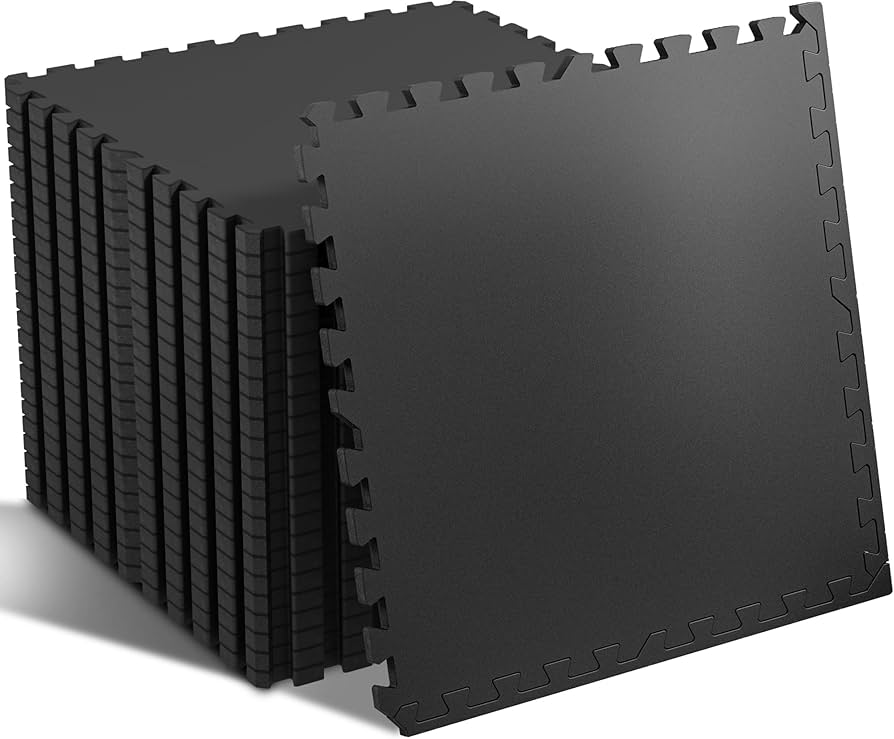 Amazon.com: SUPERJARE 0.56'' Thick 24 Pcs 96 Sq Ft Rubber Top
