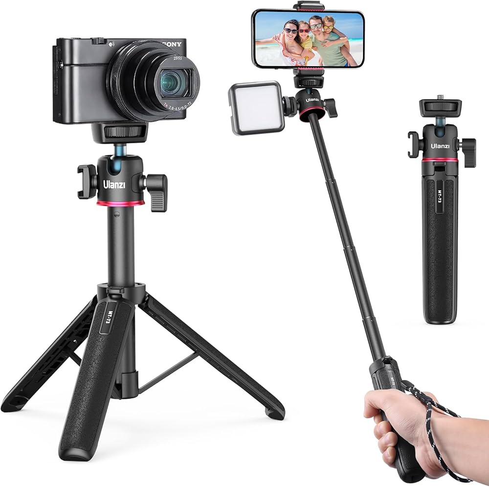 Amazon | Ulanzi MT-73 カメラ三脚 卓上 Gopro用三脚 自撮り棒 4段伸縮