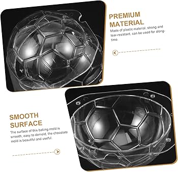 Amazon.co.jp: Hoement 2個サッカーボール型チョコレートモールド
