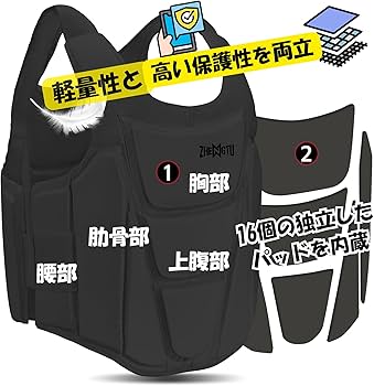 ボディプロテクター 軽量 衝撃吸収ベスト 練習用 ラグビー アメフト