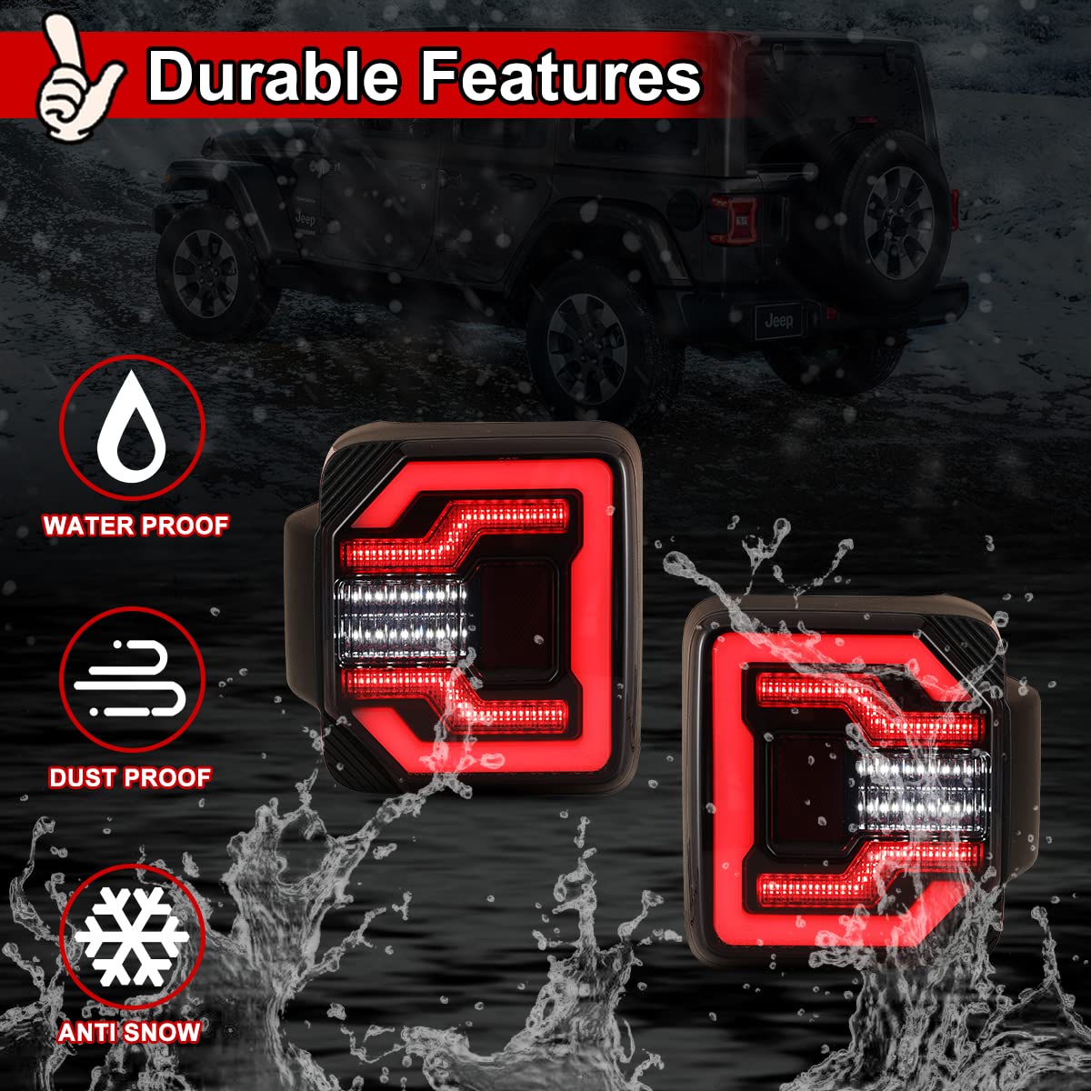 Amazon | Nixon オフロードテールライト ジープ ラングラー JL JLU