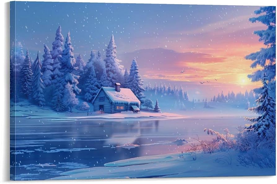 真作】絵画油彩8号春山遠望雪山と新緑の広がる風景画日本の四季W59
