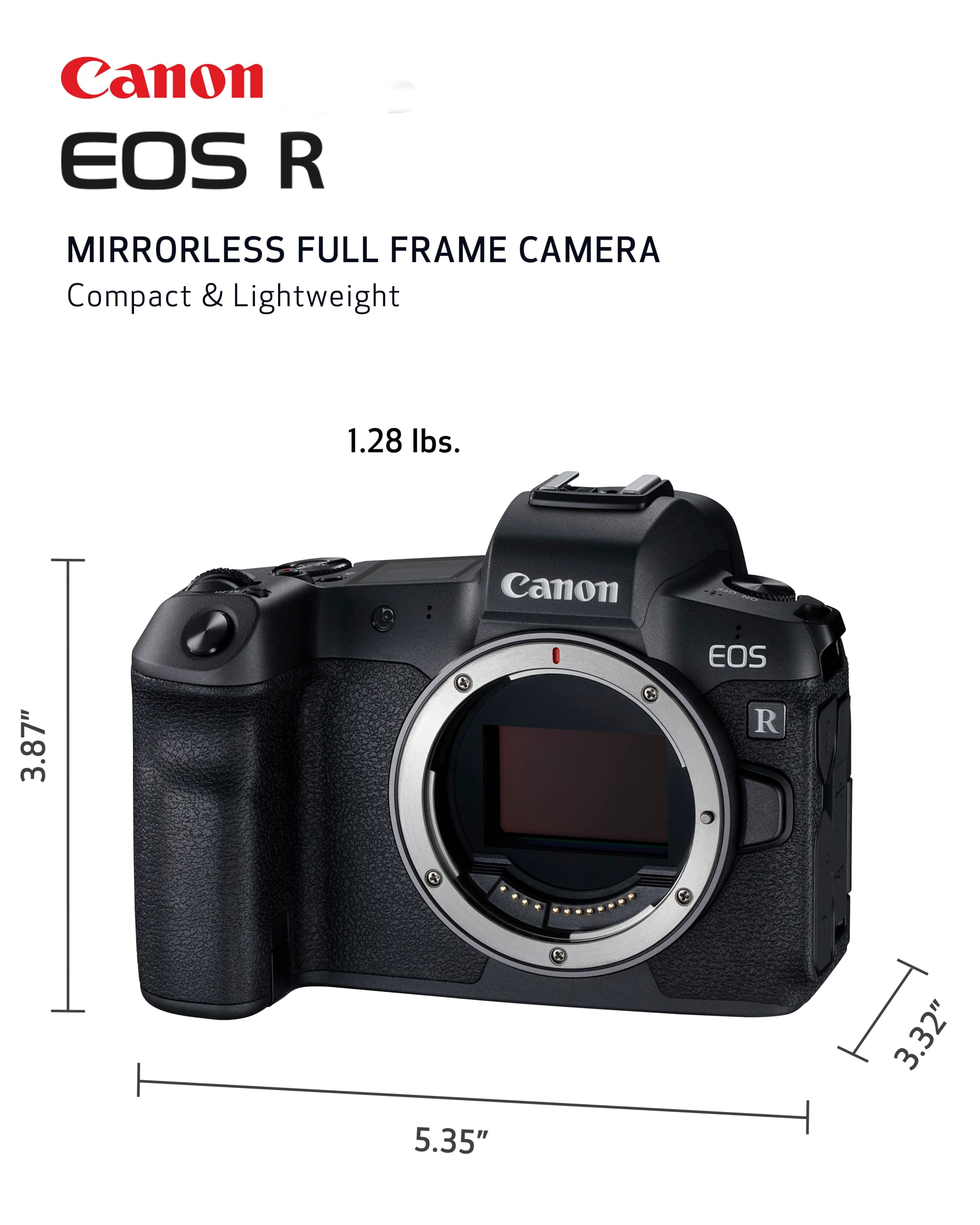 Amazon | Canon - EOS R Mirrorless 4K Video Camera (Body Only) No