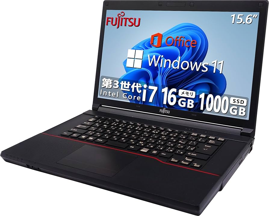 富士通FUJITSUオフィス2021 i7 メモリ16GBSSD512GB