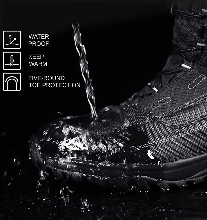 Amazon.com | ROCKMARK Men's Winter Snow Boots, Warm Mid Calf
