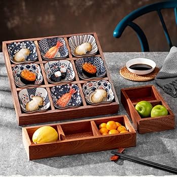 Amazon｜Sariny豆皿 小皿 セット 仕切りトレー木製 トレイ トレー