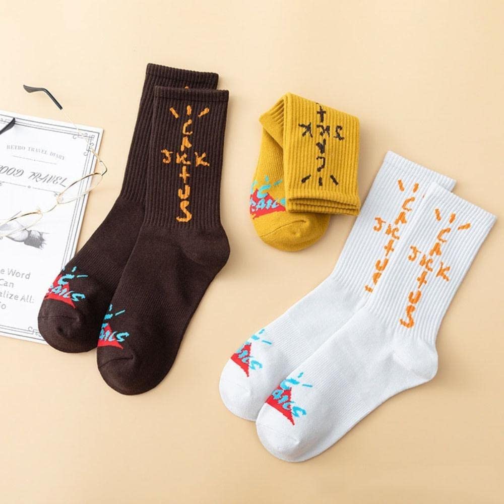 YKLL Cactus Jack Socks Travis Scott Hip Hop Skateboard Meias